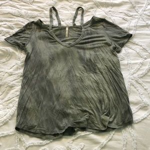 Green cold shoulder flowy tee Nordstrom’s NWOT